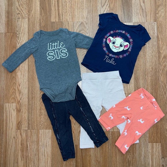 Calvin Klein Jeans Bottoms 8 Month Old Baby Girl 5 Piece Bundle